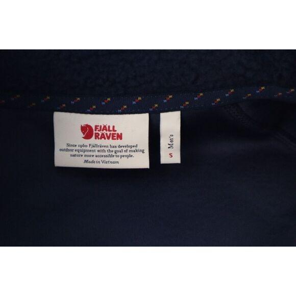Fjallraven 84158 Men Sz Small Navy Blue Vardag Pile Fleece Full Zip Jackets - Picture 4 of 11